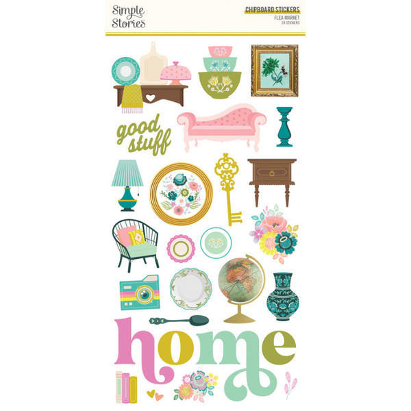 Chipboard Stickers 6x12 {Flea Market}