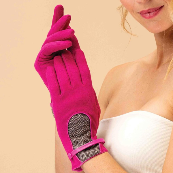 Fuchsia Genevieve Gloves {clearance}