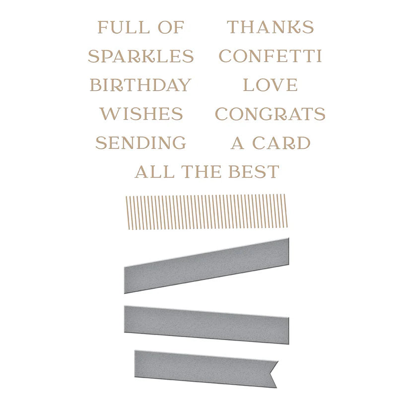 Sentiment Banner Foil Plate + Die Set {Glimmer} | Set from Spring Collection