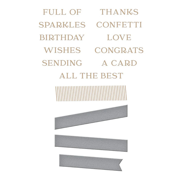 Sentiment Banner Foil Plate + Die Set {Glimmer} | Set from Spring Collection