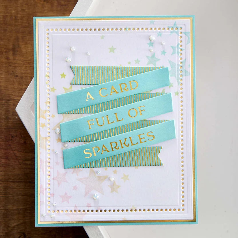 Sentiment Banner Foil Plate + Die Set {Glimmer} | Set from Spring Collection