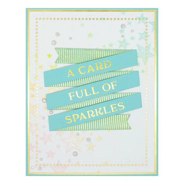 Sentiment Banner Foil Plate + Die Set {Glimmer} | Set from Spring Collection