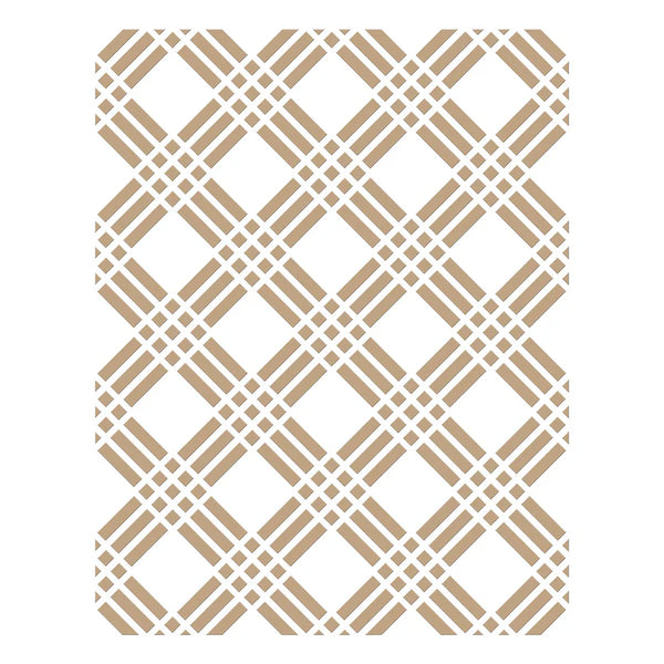 Tic Tac Toe Plaid Hot Foil Plate | Nancy McCabe