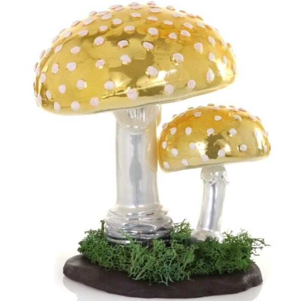 Yellow Amanita Glass Sculpture