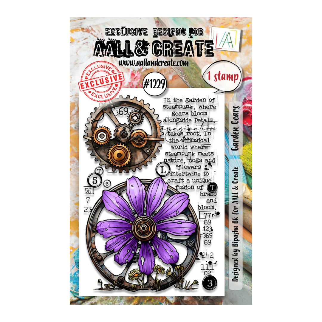 Garden Gears A7 Stamp Set No. 1229 | Steampunk Essentials {clearance}