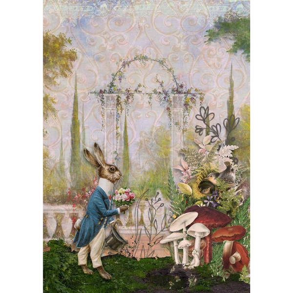 Gentleman Bunny A4 Rice Paper