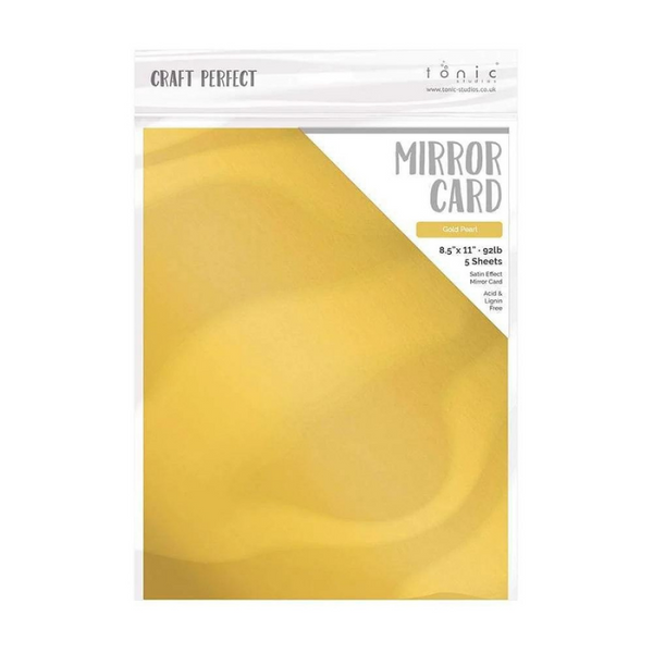 Gold Pearl Satin Mirror Cardstock | 8.5x11 {5pk}