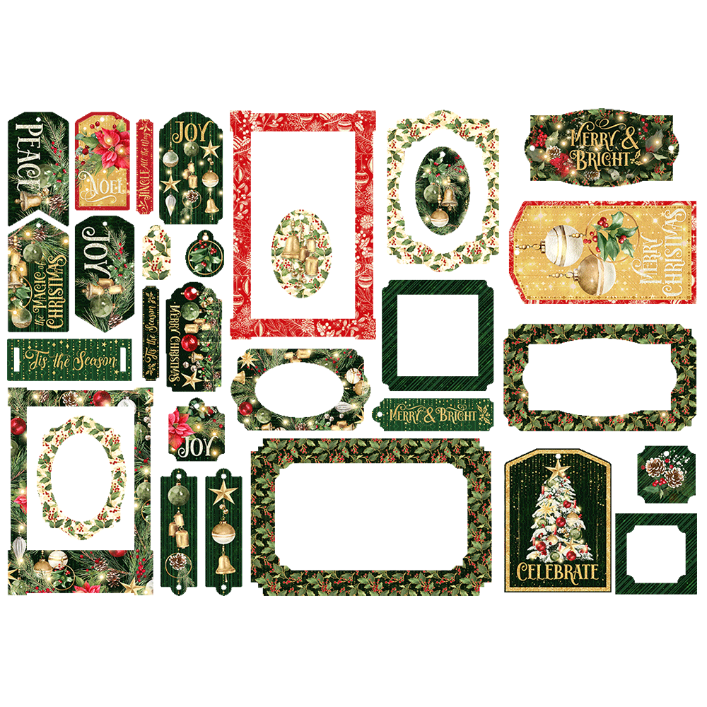 Merry & Bright Chipboard Tags & Frames