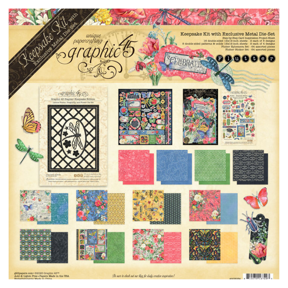 Flutter 12x12 Keepsake Quarterly Kit with Exclusive Metal Die Set