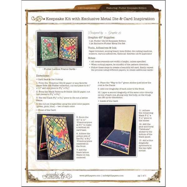 Flutter 12x12 Keepsake Quarterly Kit with Exclusive Metal Die Set