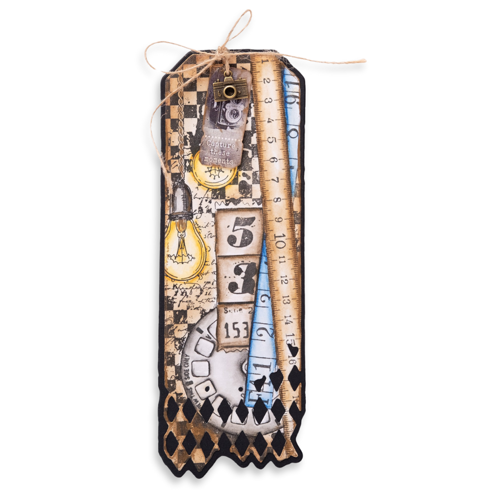 Rulers & Lights Slimline Stamp | Grunge Collection