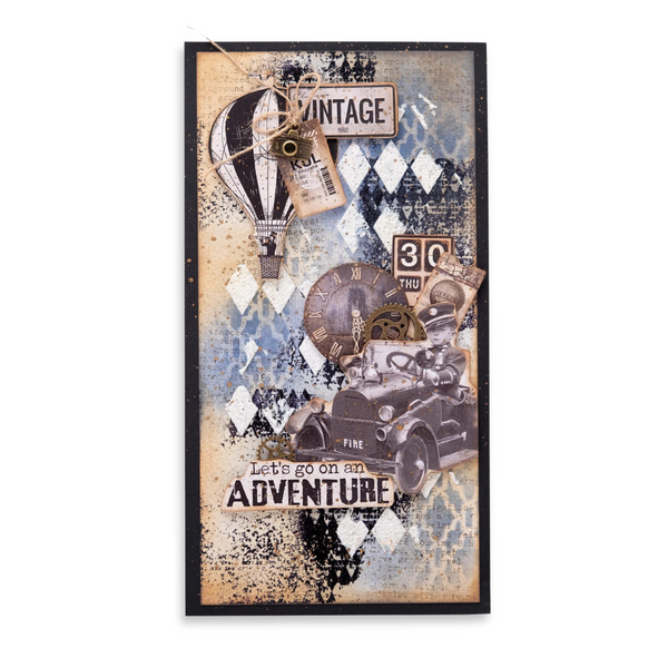 Diamond Pattern Slimline Stamp | Grunge Collection
