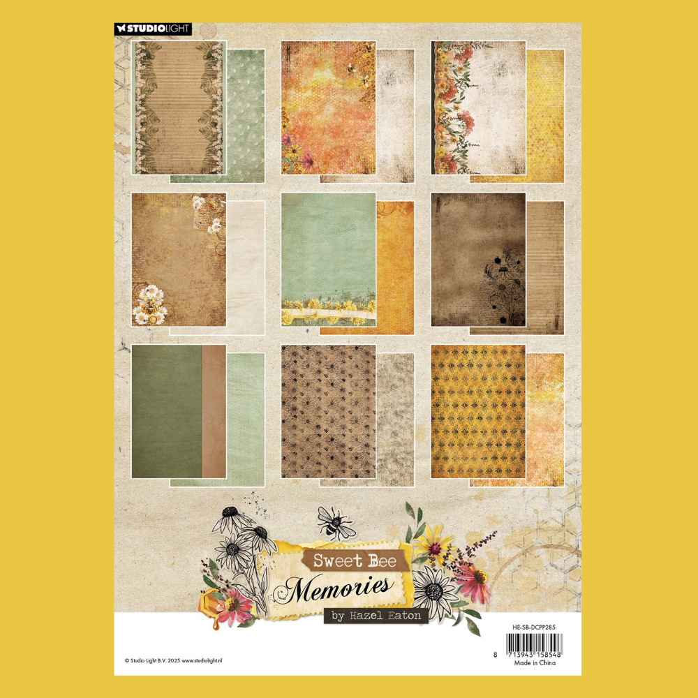 Sweet Bee Memories 9x4 Backgrounds Paper Pad