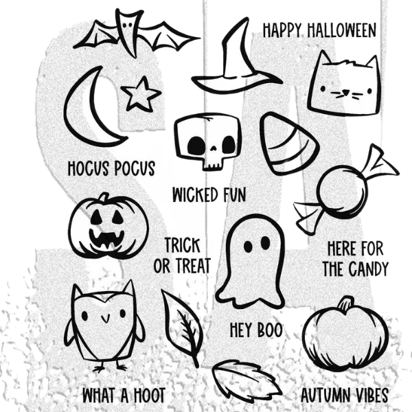 Tiny Frights Cling Stamps {Halloween} | Tim Holtz