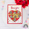 Hearts A2 Background Glimmer Hot Foil Plate