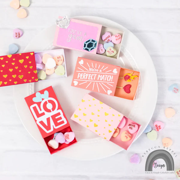Hearts A2 Background Glimmer Hot Foil Plate