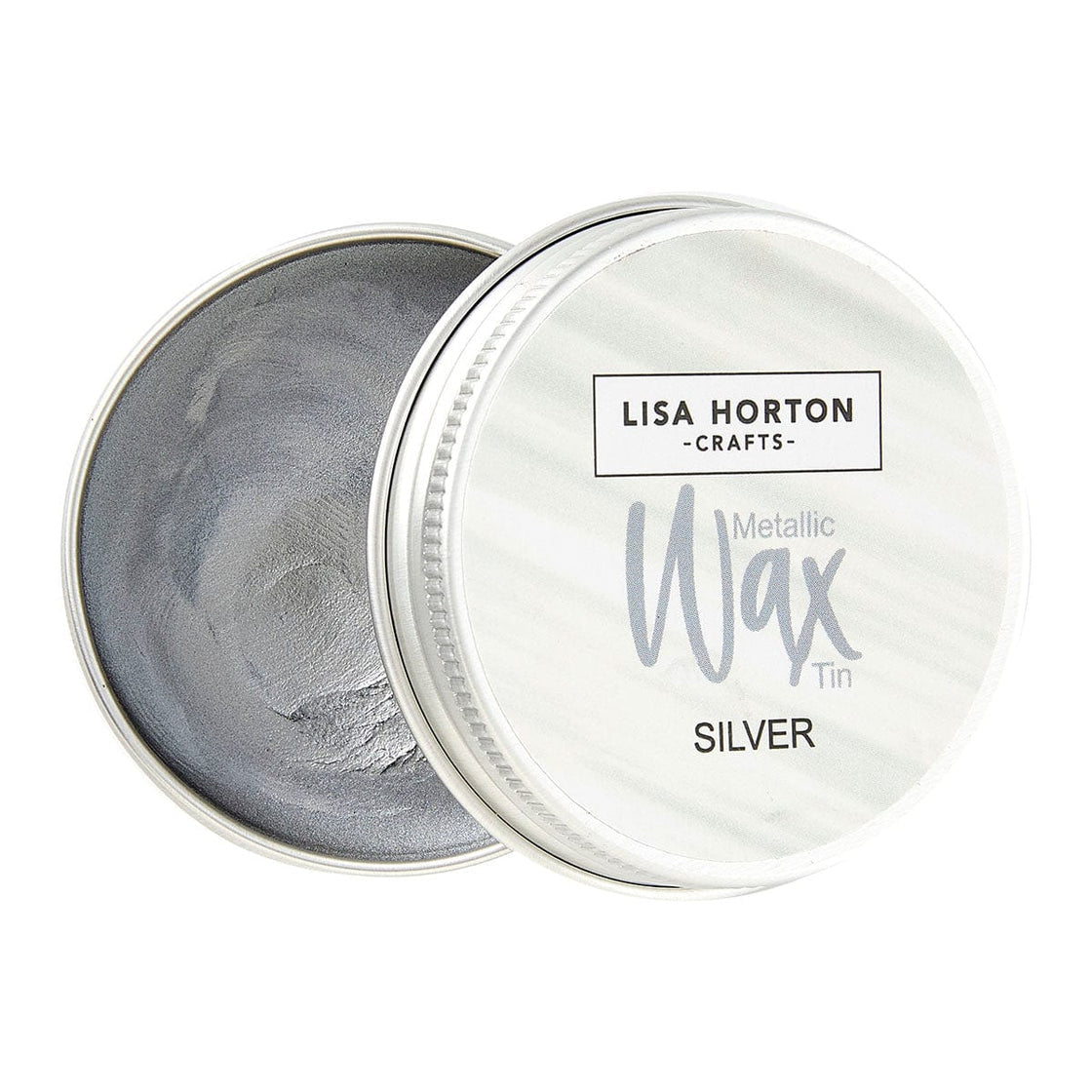 Silver Metallic Wax Tin