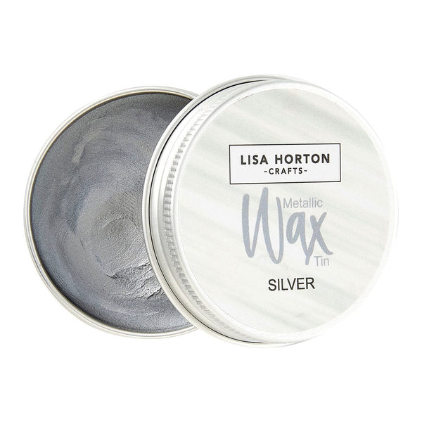 Silver Metallic Wax Tin