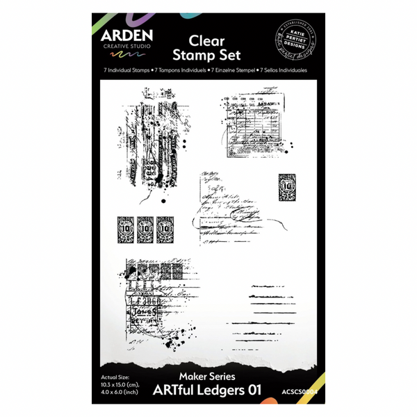 Artful Ledgers 01 Clear Stamp Set | Maker Series