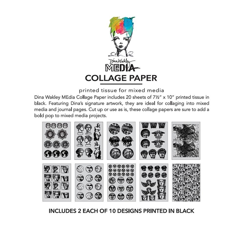 Antiquities 7.5x10 Collage Tissue Paper 20pk | Dina Wakley