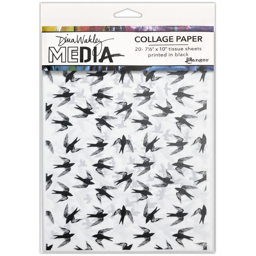 Flying Things 7.5x10 Collage Tissue Paper 20pk | Dina Wakley