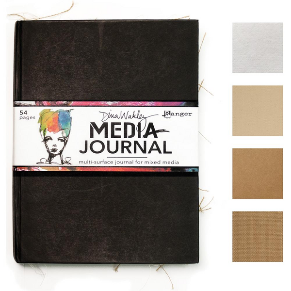 Black 8x10 Mixed Media Journal | Dina Wakley