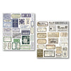 Vintage Scripts Mixed Media Sticker Set