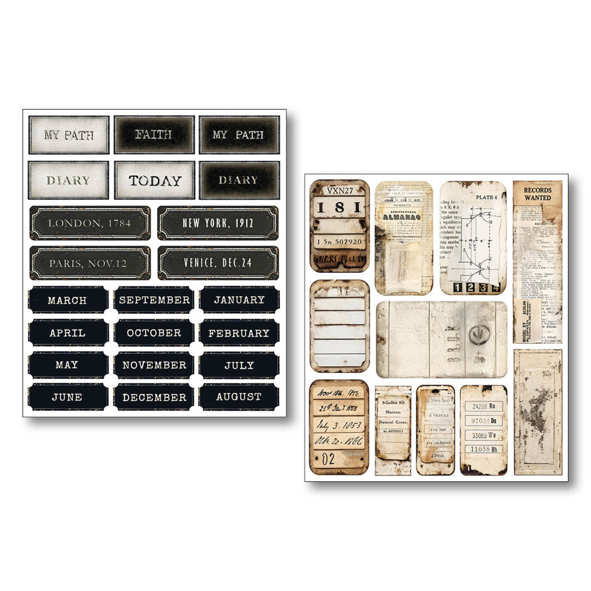 Little Words Mixed Media Sticker Set