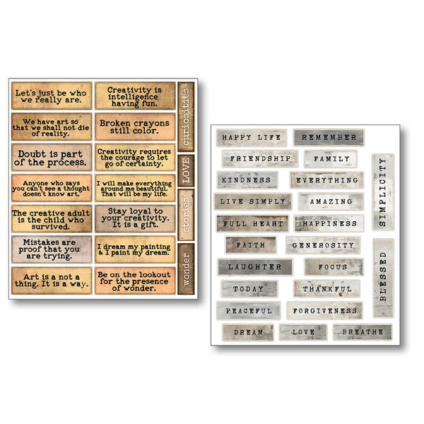 Little Words Mixed Media Sticker Set