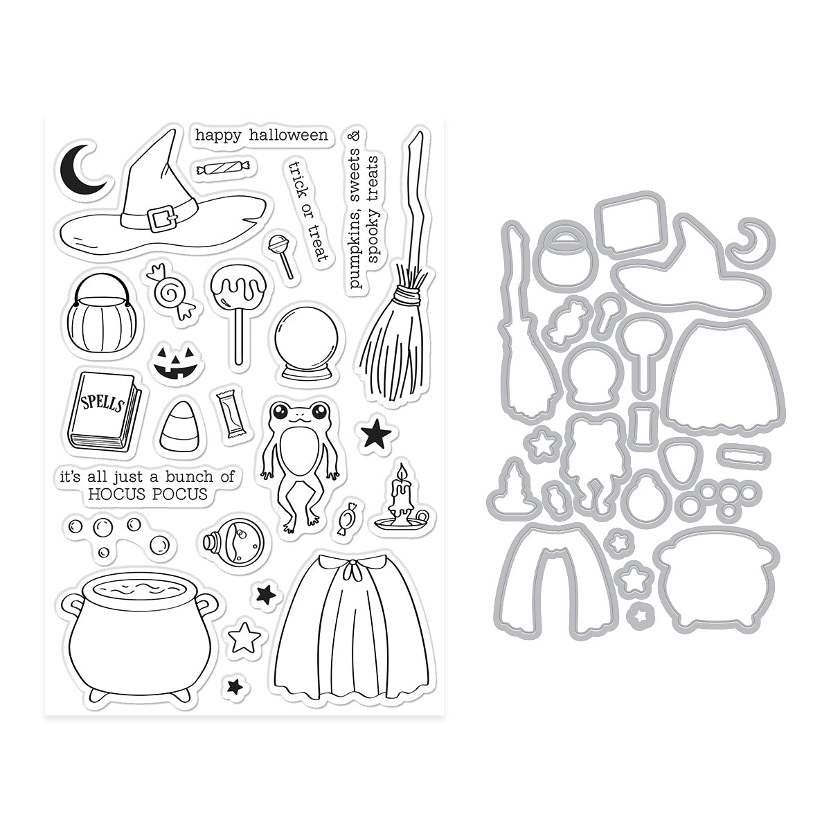 Tricks & Treats Stamp / Stamp + Cut Set | Hocus Pocus