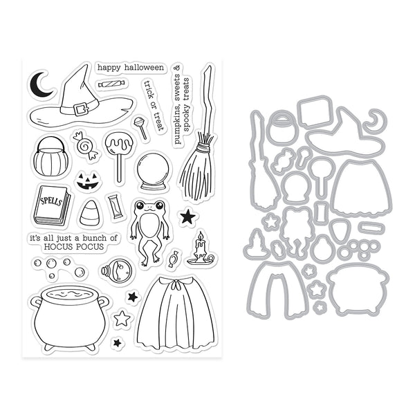 Tricks & Treats Stamp / Stamp + Cut Set | Hocus Pocus