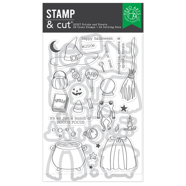 Tricks & Treats Stamp / Stamp + Cut Set | Hocus Pocus