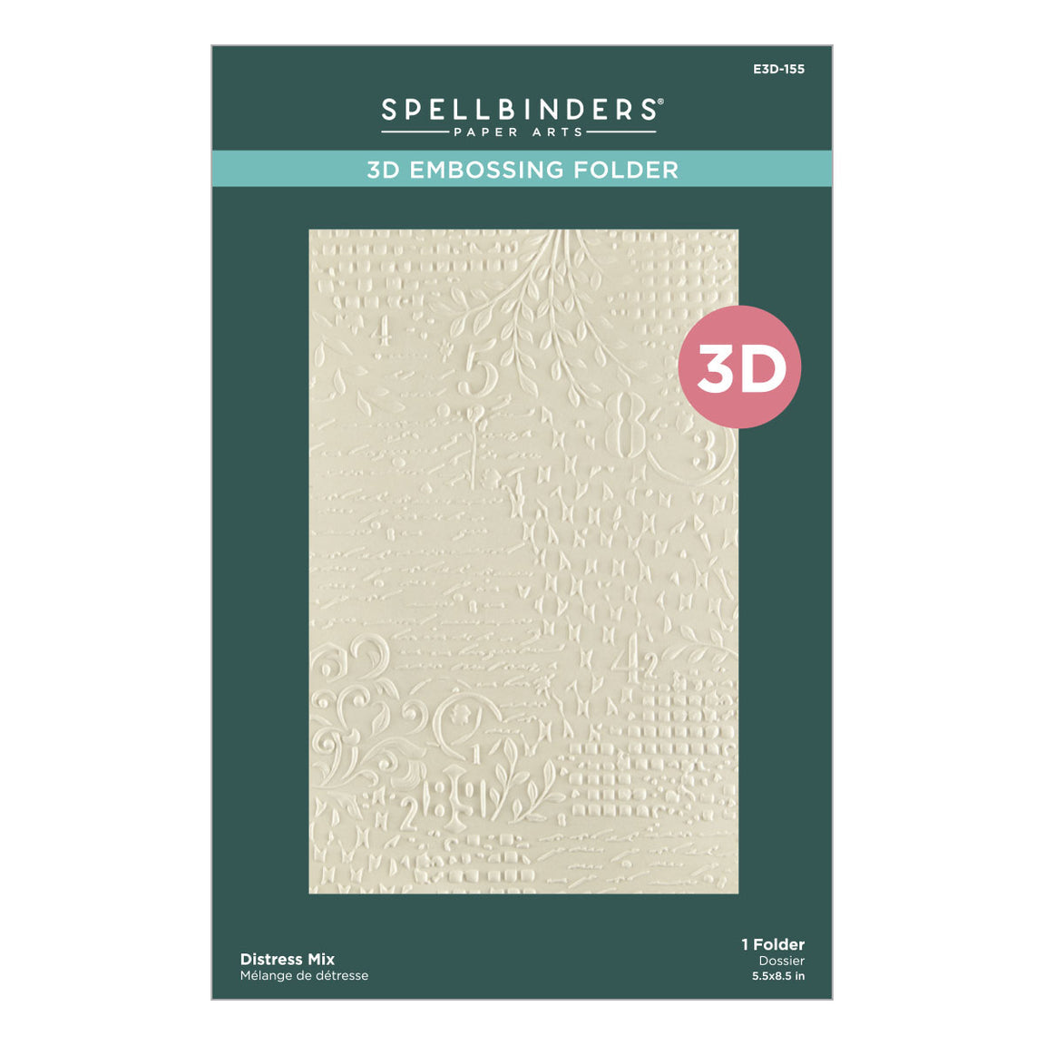 Distress Mix 3D Embossing Folder | Beautifully Imperfect