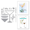 Olive Martinis Etched Dies | Happy Hour