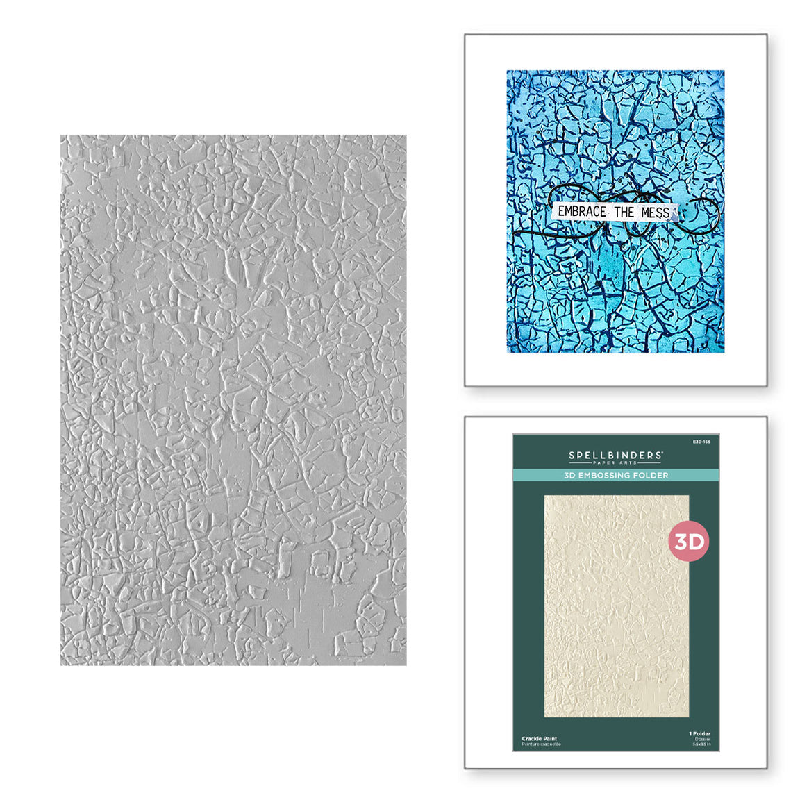 Crackled Paint 3D Embossing Folder | Beautifully Imperfect
