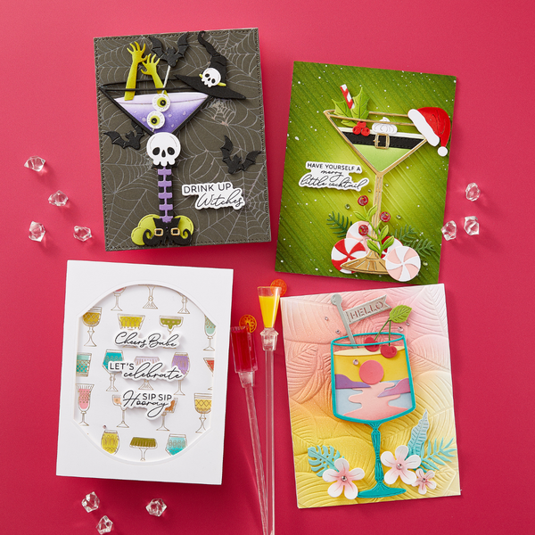 Boos! Cocktails Etched Dies | Happy Hour