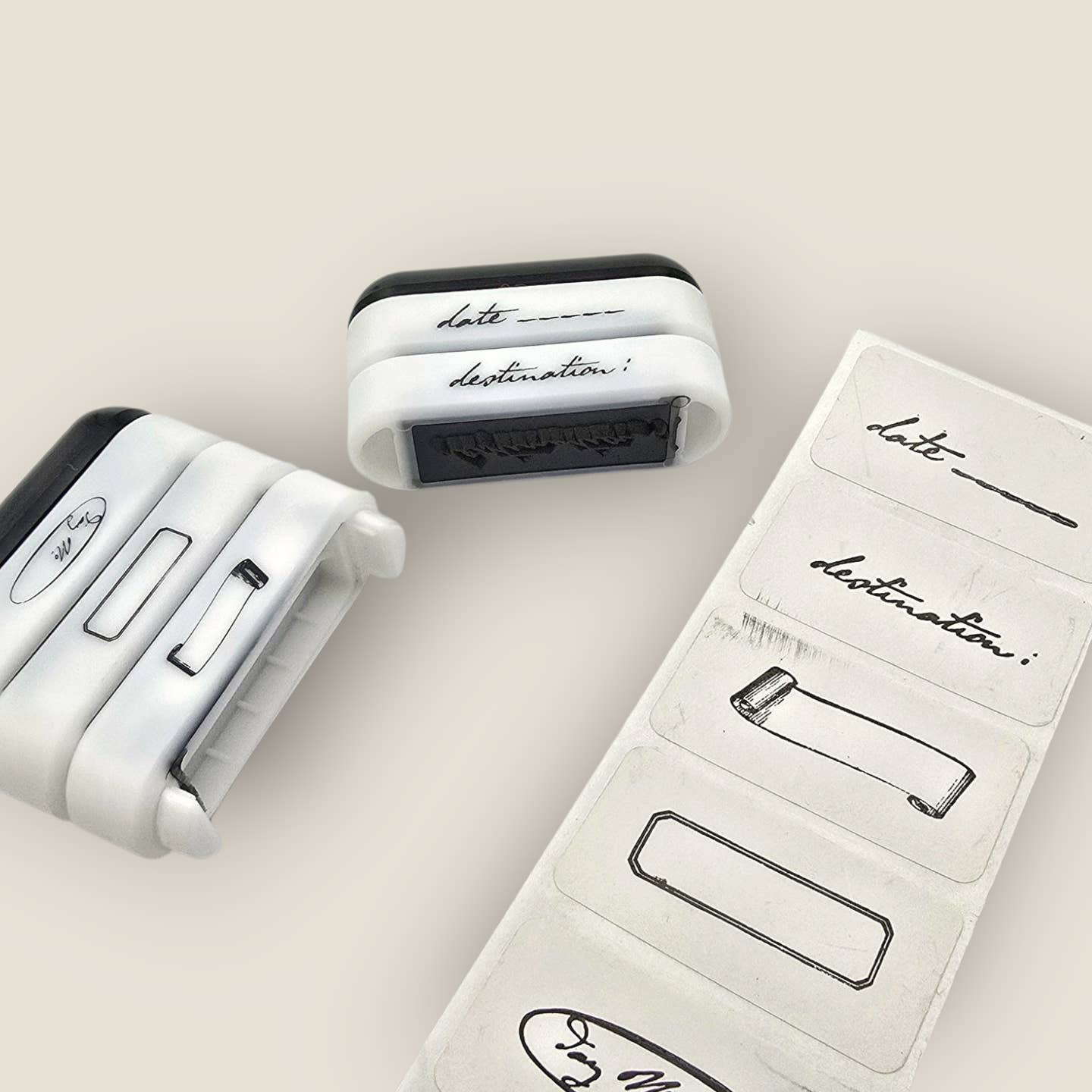 Pre-Inked Mini Travel Stamps
