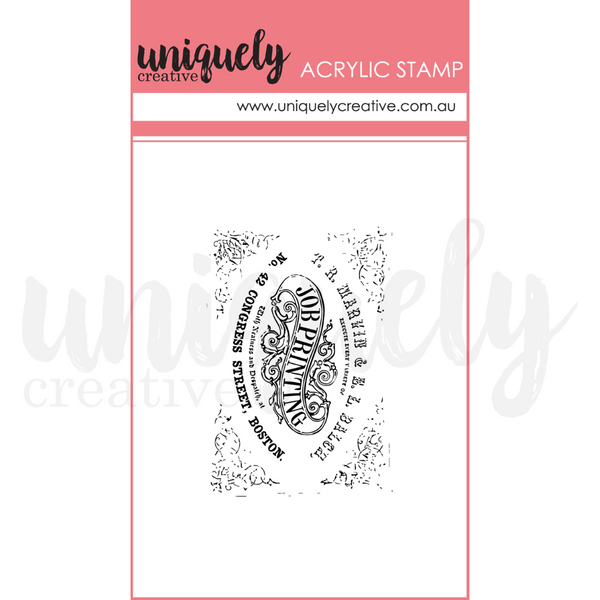 Vintage Printer Mark Making Mini Clear Stamp