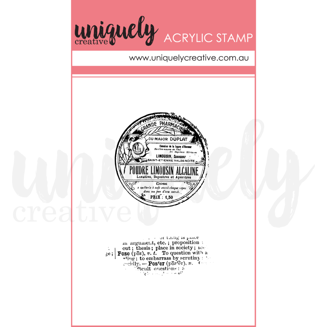 Vintage Dictionary Mark Making Mini Clear Stamp