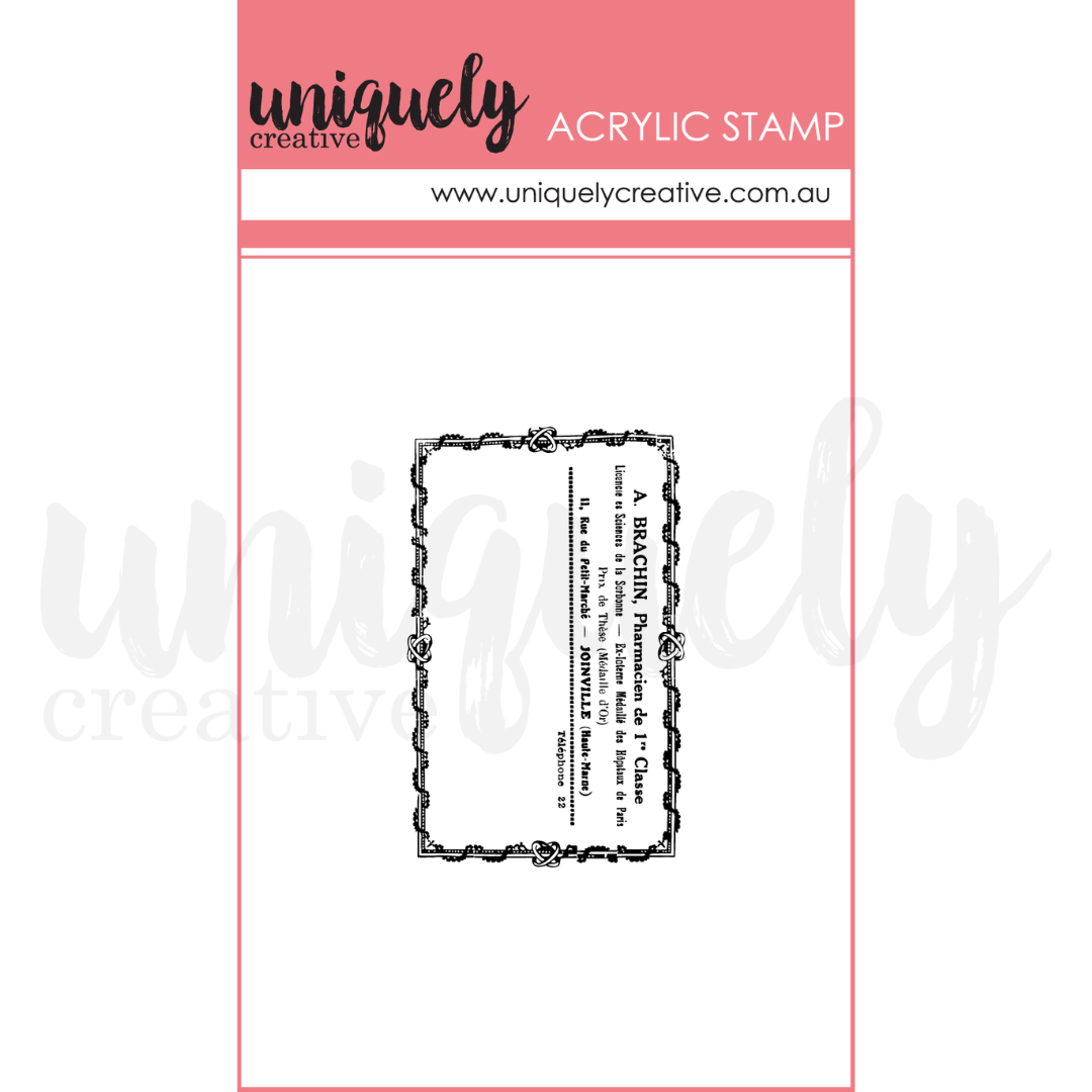 Vintage Pharmacy Mark Making Mini Clear Stamp