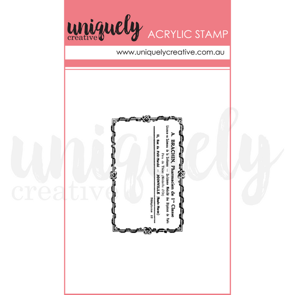 Vintage Pharmacy Mark Making Mini Clear Stamp