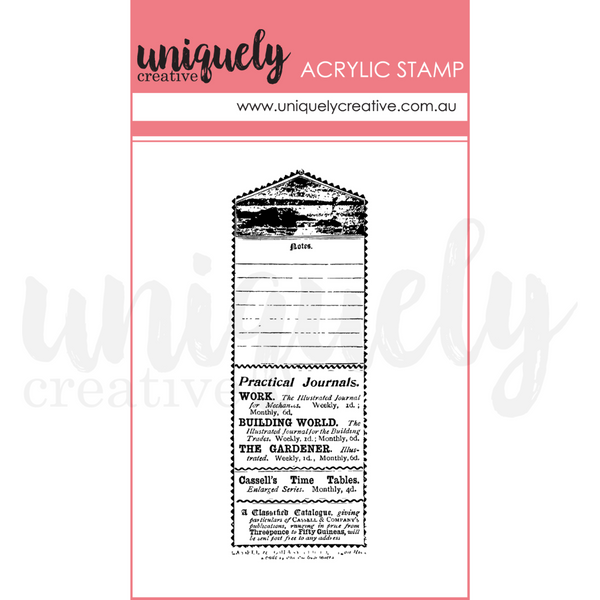 Vintage Advert Mark Making Mini Clear Stamp