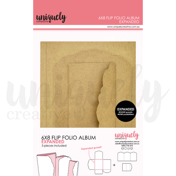 Expanded 6x8 Kraft Flip Folio Album