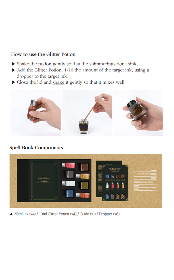 Wizard of Oz Ink Spell Book Ink Set {inks + shimmer potions}