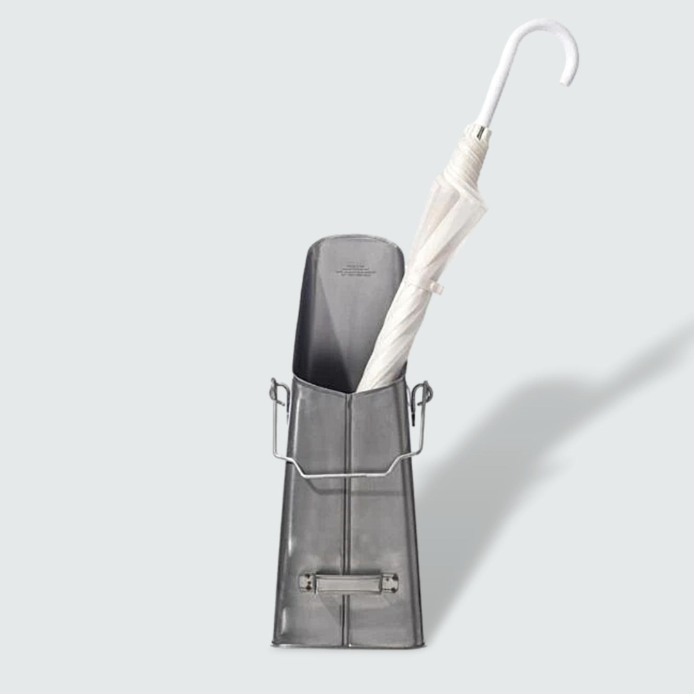 Industrial-Inspired Stainless Steel Umbrella Stand