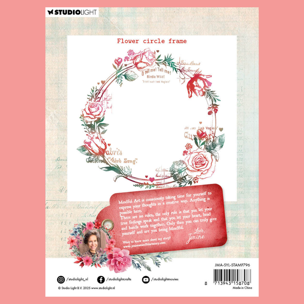 Clear Stamps Flower Circle Frame Clear Stamp | Jenine's Mindful Art
