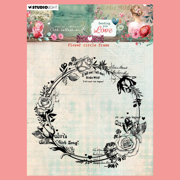 Clear Stamps Flower Circle Frame Clear Stamp | Jenine's Mindful Art