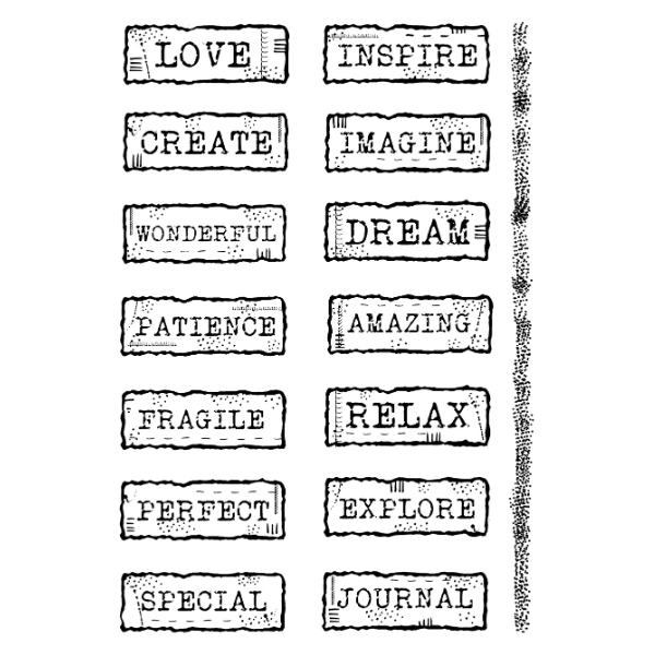Junk Labels Clear Stamp Set