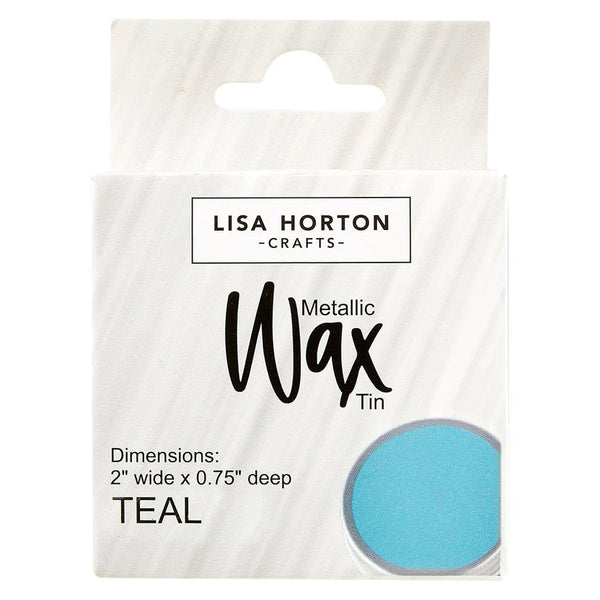 Teal Metallic Wax Tin