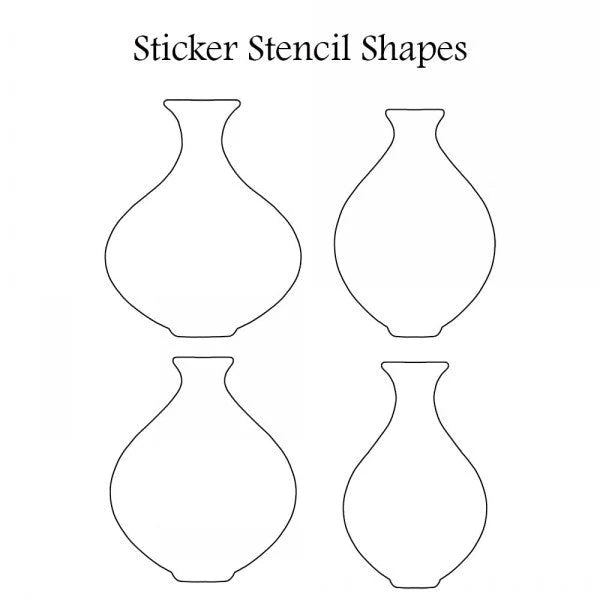 Bottles Sticker Stencils No. 10